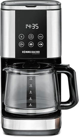 Espressor cu filtru Rommelsbacher FKM 1000 - rezervor de apă de 1,5 litri pentru 12 cești de cafea, carafă de sticlă, pornire cu întârziere, funcție de menținere la cald, funcție de aromă, suport detașabil pentru filtru 1x4