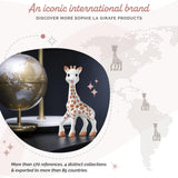 Girafa Sophie – Cutie cadou pentru bebeluși + Inel de dentiție – 100% cauciuc natural – Set de activități pentru copii – Jucărie pentru învățare timpurie