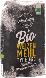 Făină de grâu Herzberger Organic Naturland Tip 550, 1 kg