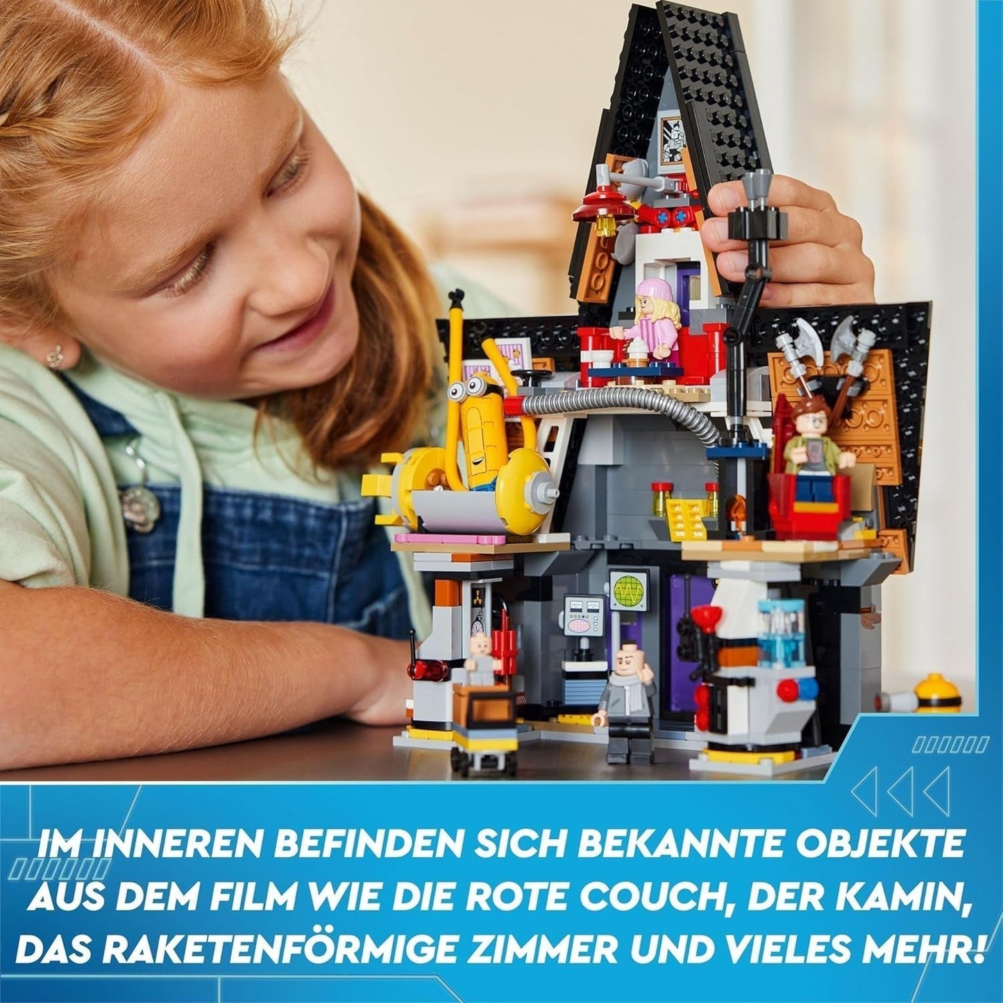 LEGO I - Simply Incorrigible 4 Vila de familie a lui Gru și a Minionilor, set de joacă pentru filmul I - Simply Incorrigible 4, jucărie pentru copii, cadou pentru băieți și fete începând cu vârsta de 8 ani 75583 Seturi de constructie Besuche den LEGO-Store