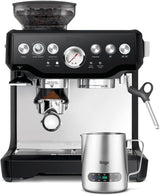 Sage - The Barista Express - Espressor cu spumator manual de lapte și râșniță integrată - 16 setări de măcinare, măcinare automată, spumă individuală de lapte - Trufă Neagră