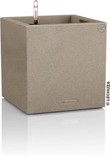 Lechuza CANTO Stone 30 înălțime, Negru grafit, Plastic de înaltă calitate, Include sistem de udare, Inserție de plantare detașabilă, Pentru uz interior și exterior, 13602, 30x30x56 cm