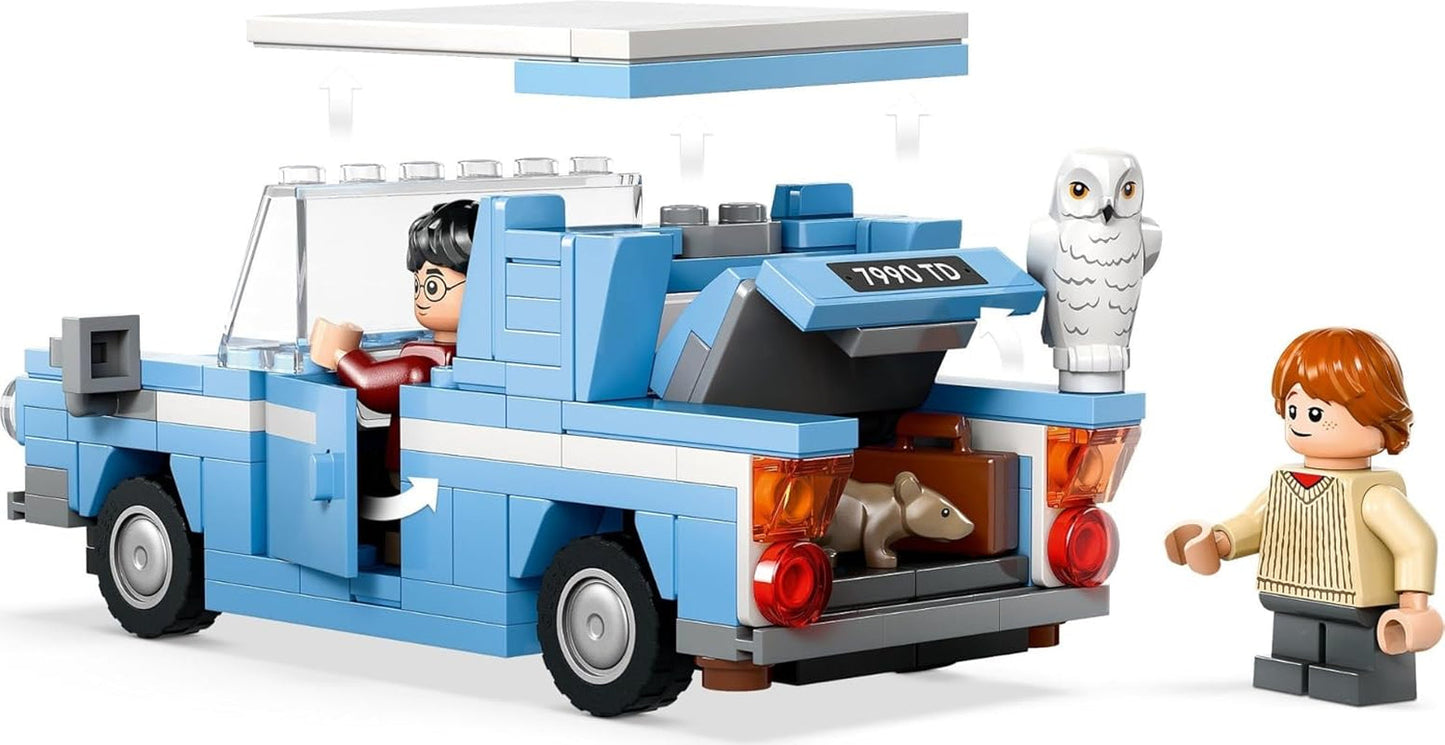 LEGO Harry Potter Flying Ford Anglia, mașină de jucărie construibilă pentru copii, cadou pentru băieți, fete și toți fanii de la 7 ani, set cu 2 mini figurine, inclusiv Ron Weasley, pentru jocuri de rol 76424 Seturi de constructie Besuche den LEGO-Store