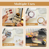 Set de cutii pentru depozitarea unghiilor INMORVEN – 14 cutii transparente pentru unghii + 1 cutie mare și 60 de discuri adezive – Ideal pentru depozitarea unghiilor false, accesoriilor pentru unghii cu gel și ojei (14 bucăți într-un singur strat)