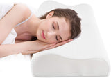 Fityou Pernă din spumă de memorie, pernă de sprijin pentru gât, pernă ergonomică de dormit, pernă de răcire, design cu două fețe, capac de pernă lavabil (67.5X40X13Cm) Perne ortopedice cervicale Naty Shop Alb pur 60X35X9/11Cm