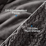 Pătură cu greutate Cottonblue, 6,8 kg, dimensiunea reginei, flanel, Shaggy, Sherpa, pătură cu greutate pentru adulți, pături cu greutate confortabile pentru a calma și relaxa, plapume grele, 152.4 X 203.2 Plapumi si pilote Naty Shop