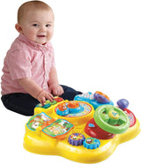 Vtech Baby Adventure Play Table - Masă de joacă colorată pentru bebeluși cu 6 terenuri de joc și elemente interactive - Învață culorile, numerele, animalele, muzica și formele prin joacă - Pentru copii cu vârsta cuprinsă între 12-36 luni Jucarii Bebe Naty Shop