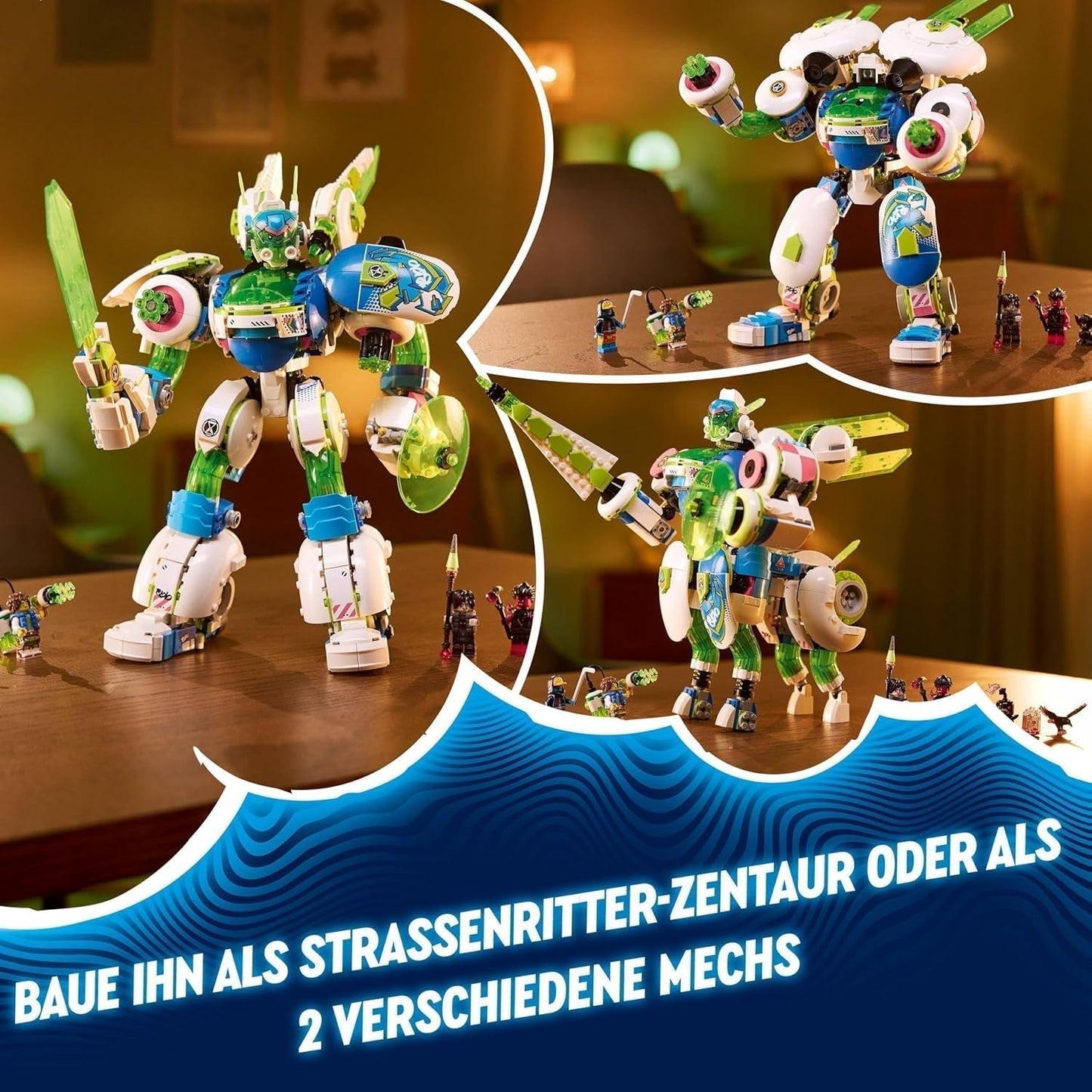 LEGO Dreamzzz 3-In-1 Mateo And Z-Blob The Knight Mech, set de joacă de reconstruit pentru băieți și fete de la 10 ani, cadou pentru copii, set fantezie, robot în 3 variante, jucărie de aventură 71485 Seturi de constructie Besuche den LEGO-Store