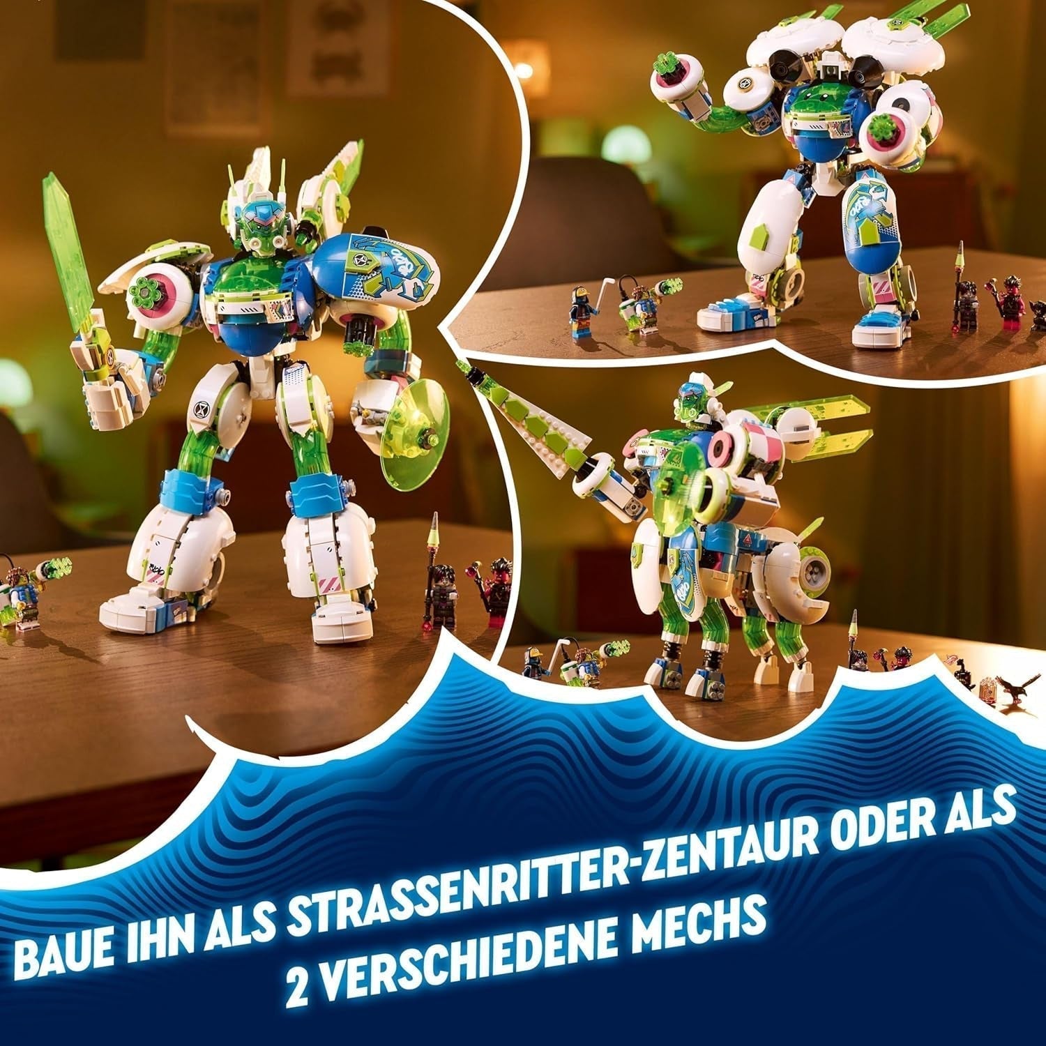 LEGO Dreamzzz 3-In-1 Mateo And Z-Blob The Knight Mech, set de joacă de reconstruit pentru băieți și fete de la 10 ani, cadou pentru copii, set fantezie, robot în 3 variante, jucărie de aventură 71485 Seturi de constructie Besuche den LEGO-Store
