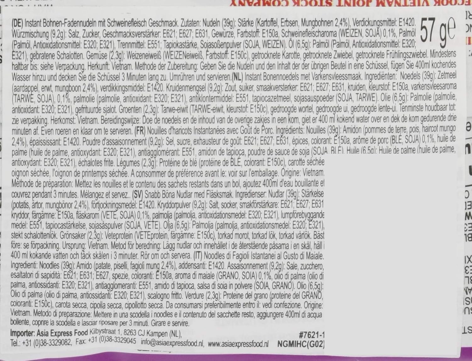 - Tăiței instant din sticlă GD cu carne de porc - (1 x 57g)