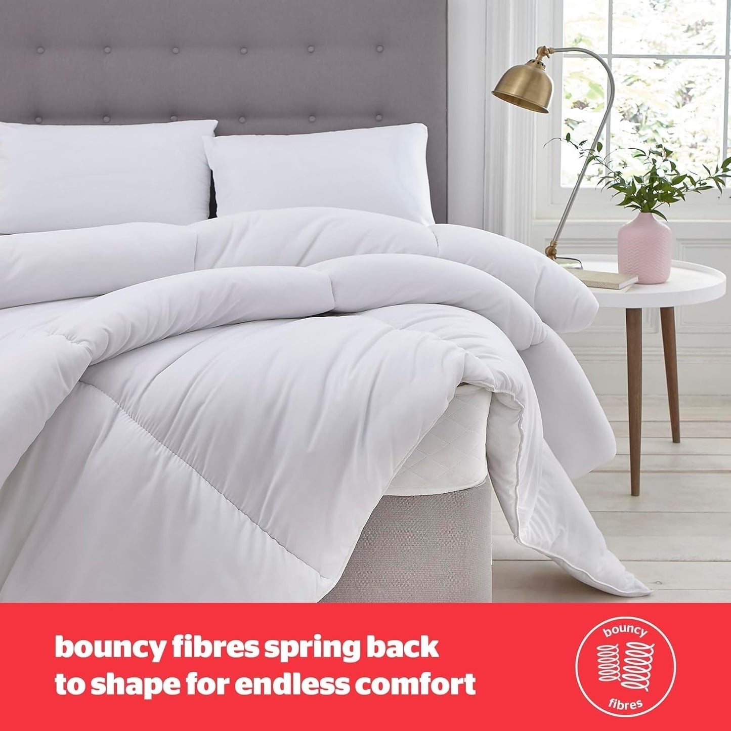 Plapumă Silentnight bounceback, 13,5 tog, king size, țesătură din amestec de bumbac, alb, king size Plapumi si pilote Naty Shop