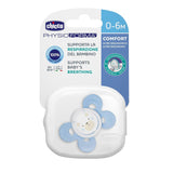 Chicco PhysioForma Comfort Suzetă 16-36 Luni, Suzetă pentru bebeluși cu tetină din silicon, 1 bucată, Susține respirația fiziologică și dezvoltarea orală corectă, Albastră
