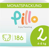 Scutece Pillo 3 - Cutie cu 168 de scutece, 6 pachete a câte 28 de scutece fiecare, mărimea 3 - Midi (6-10 kg) - Scutece pentru bebeluși