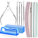 FANDAMEI Maniküre Set, Buffer Für Nägel, Nagelfeile 100/180, Nagelfeilen Für Gelnägel, Nagelhautschieber, Buffer Für Gelnägel, Feilen Für Gelnägel, Nagelzange, Nagelfeilen Set, Maniküre & Pediküre Set