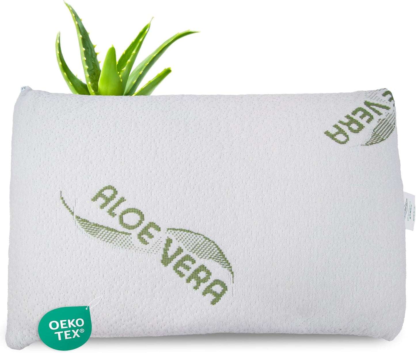 Maxxgoods pernă ortopedică, pernă de susținere a gâtului din spumă visco gel cu capac de protecție aloe vera și capac interior 100% bumbac - pernă pentru dormit pe stomac, spate și lateral (42Cm X 70Cm X 12Cm) Perne ortopedice cervicale Naty Shop 50 X 30 X 5cm