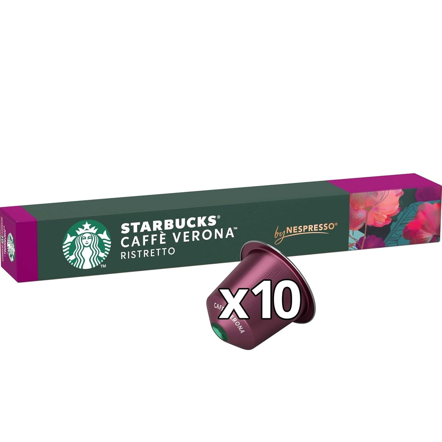 STARBUCKS Caffé Verona by Nespresso, Dunkle Röstung, Kaffeekapseln 10 x 10 (100 Kapseln)