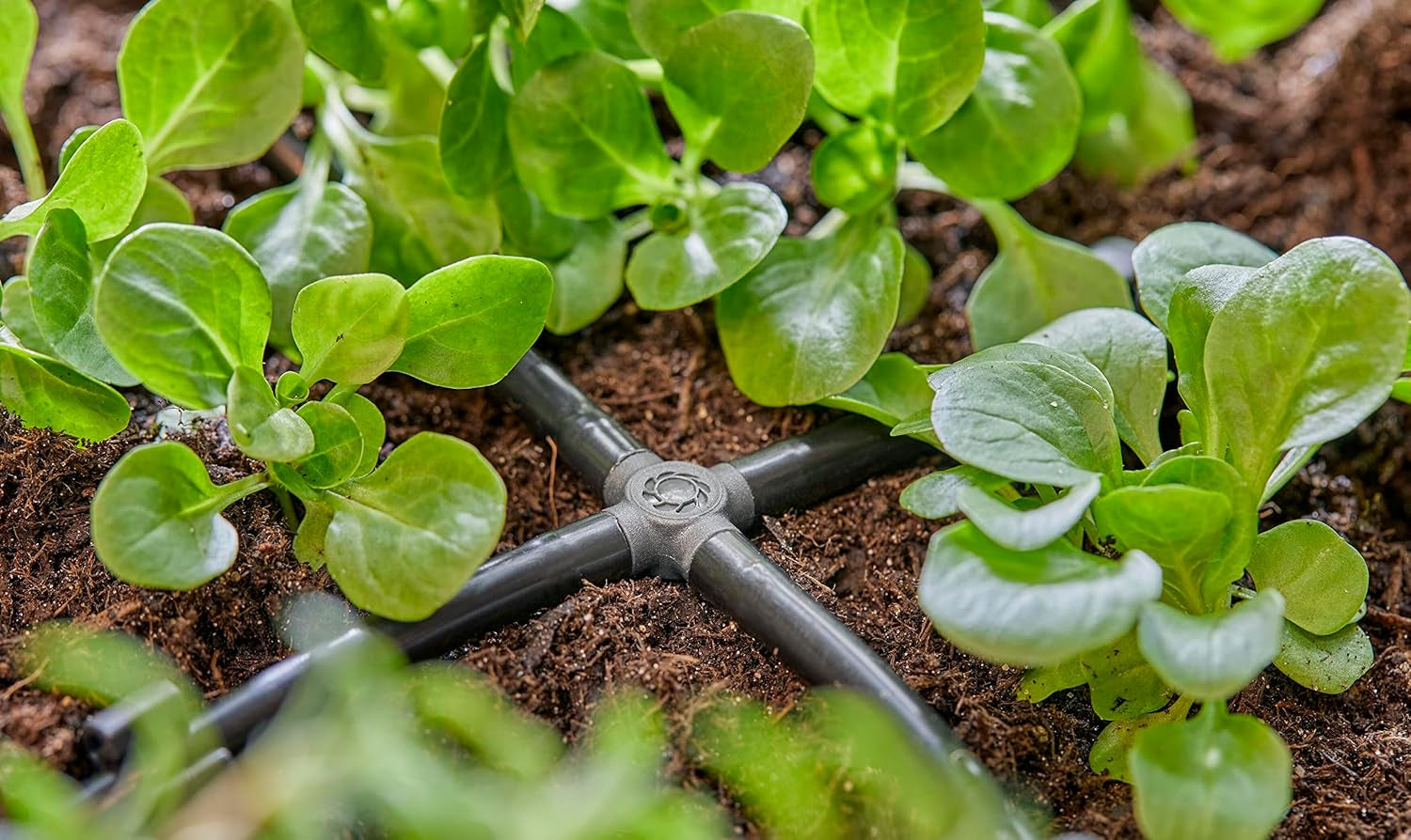 Gardena Micro-Drip-System - Racord transversal 4,6 mm (3/16 inch): Accesoriu pentru distribuție ramificată și linii de picurare, instalare fără îndoituri, cu tehnologie de conectare Easy & Flexible (13214-20)