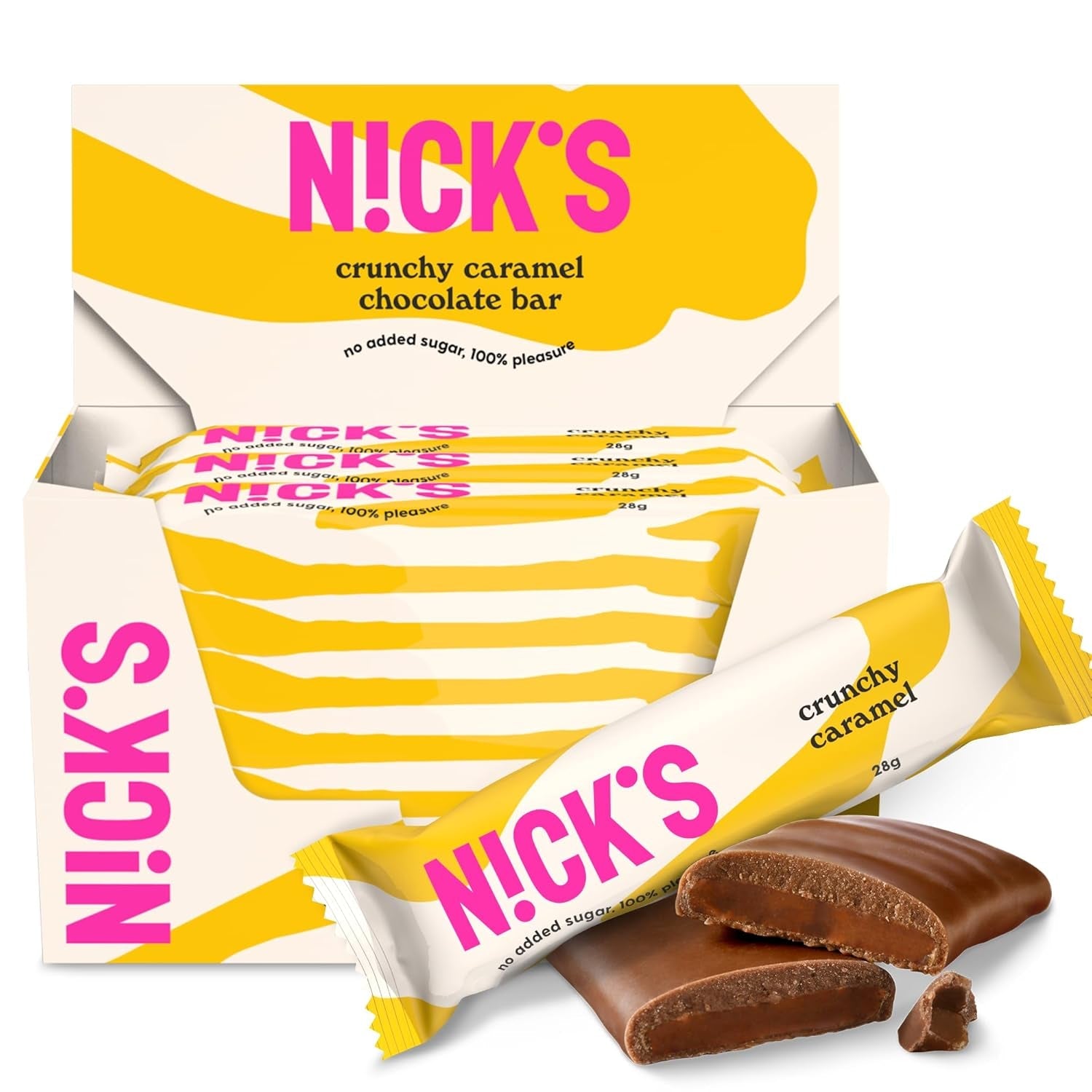 NICKS Batoane Keto cu Nucă de Cocos, Gustări cu Ciocolată și Nucă de Cocos, 175 calorii, 2 carbohidrați neți, fără zahăr adăugat, fără gluten, dulciuri cu conținut scăzut de carbohidrați (15 x 40 g)