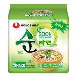 NONGSHIM - Tăiței instant Soon Veggie Ramyun - 6 x 112 g - Pachet multiplu