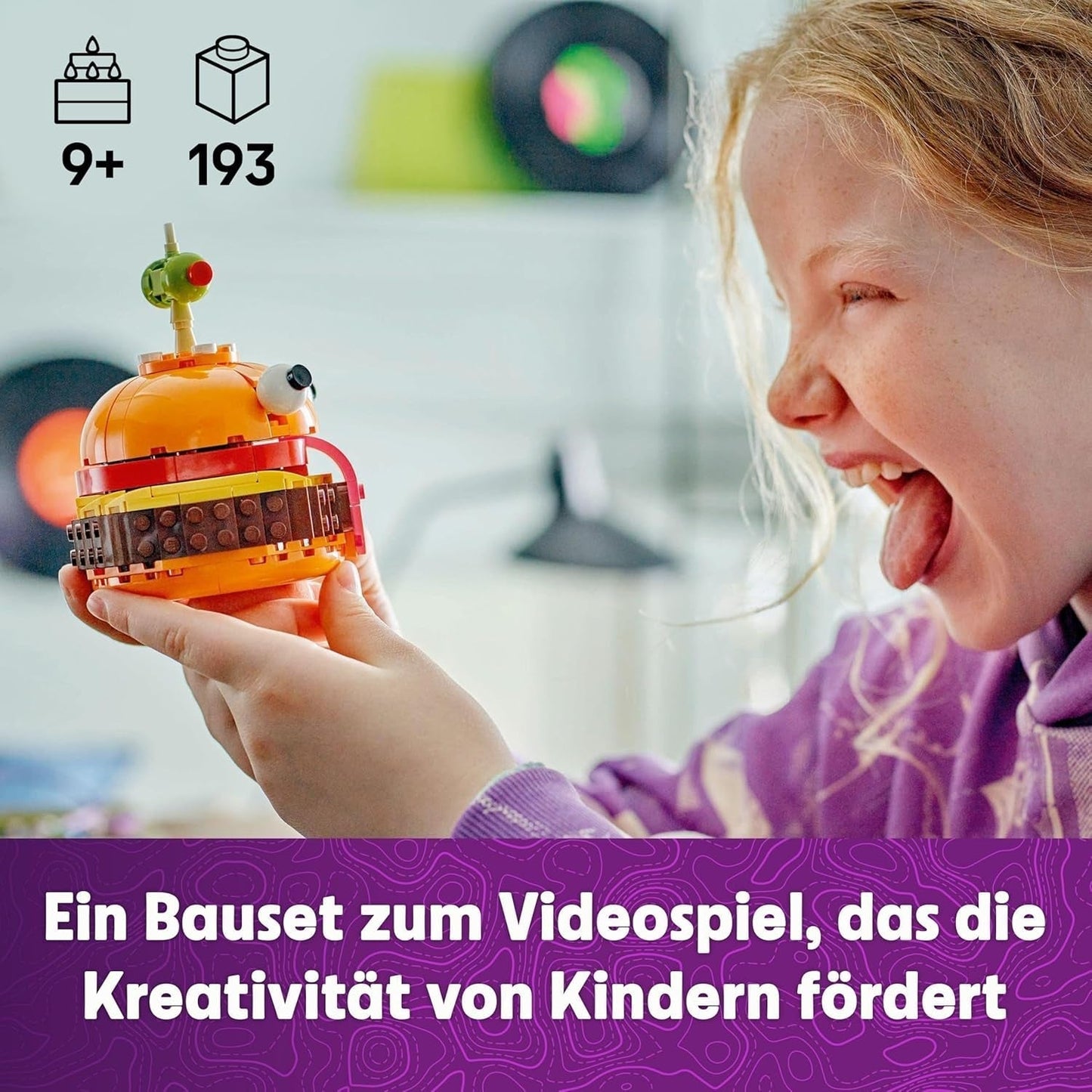 LEGO Fortnite Durrr Burger, Set de construcție pentru jocul video pentru gameri cu vârsta de peste 9 ani, Model de expus, Figurină de colecționat, Cadou pentru copii, adolescenți și adulți, Obiect de colecție 77070 Seturi de constructie Besuche den LEGO-Store