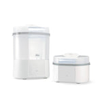 Sterilizator modular Chicco cu funcție de uscare, sterilizator pentru biberon, inel de dentiție și suzetă cu oprire automată, potrivit pentru cuptorul cu microunde, potrivit pentru sterilizarea a până la 6 biberoane de 330 ml