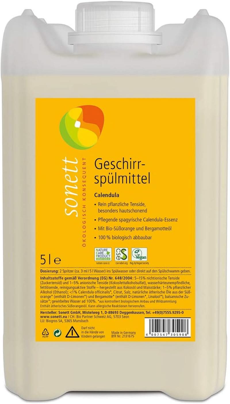 Lichid de spălat vase Sonett Calendula, 300 ml Detergenti Bucatarie Naty Shop 5 litri