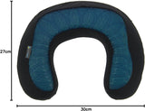 Kine Travel 169803 Pernă de gât cu gel, pernă de călătorie ergonomică, aprobată de fizioterapeut, negru și albastru Perne calatorie Naty Shop