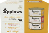 Applaws Hrană umedă premium 100% naturală pentru pisici, pachet multiplu cu pui în bulion - Pachet de 12 conserve x 156 g