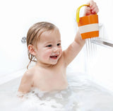 Hape Set găleată colorată | Jucărie de baie cu roată de apă din trei piese pentru copii mici, multicoloră Jucarii Bebe Naty Shop