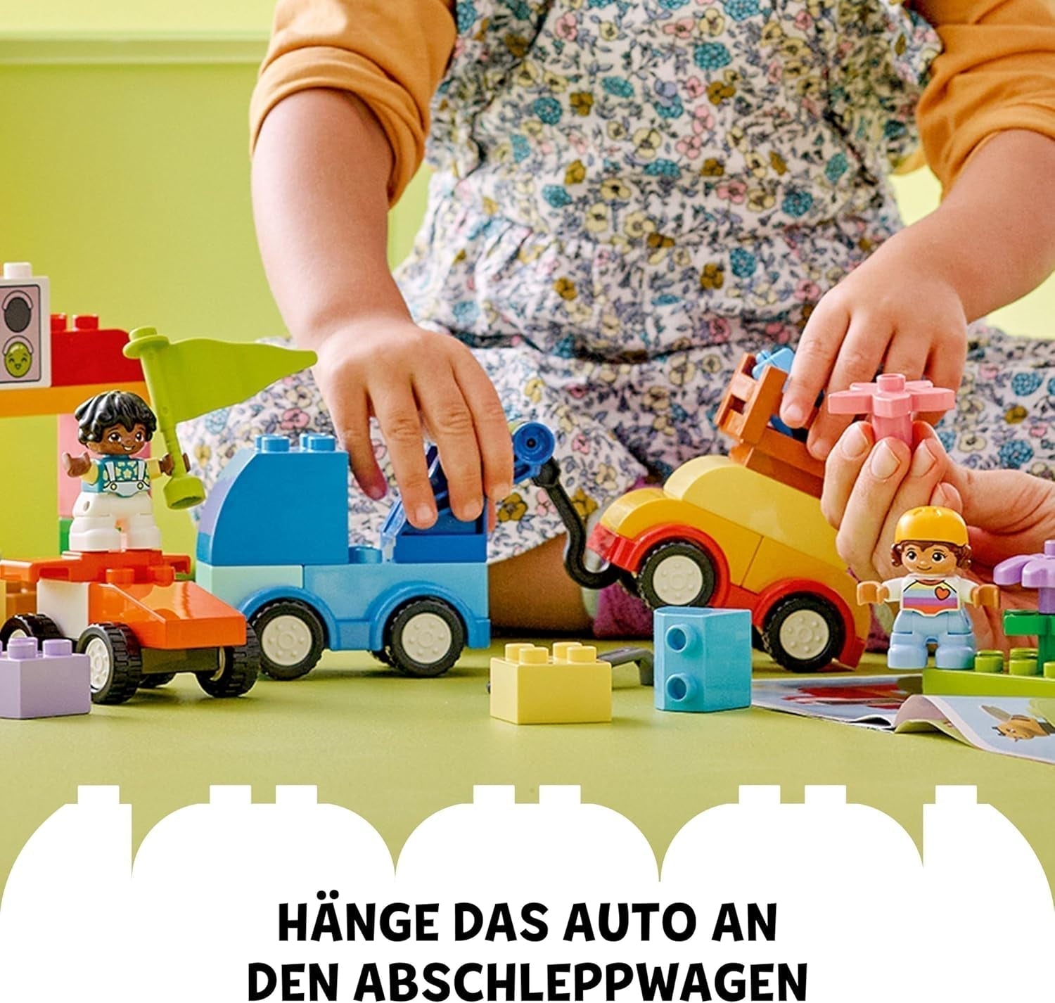 LEGO DUPLO Classic Brick Box Cars And Trucks, set de joacă cu vehicule pentru copii de la 1,5 ani, jucărie de învățare creativă, jucărie pentru mașini și set de mașini de curse 10439 Seturi de constructie Besuche den LEGO-Store
