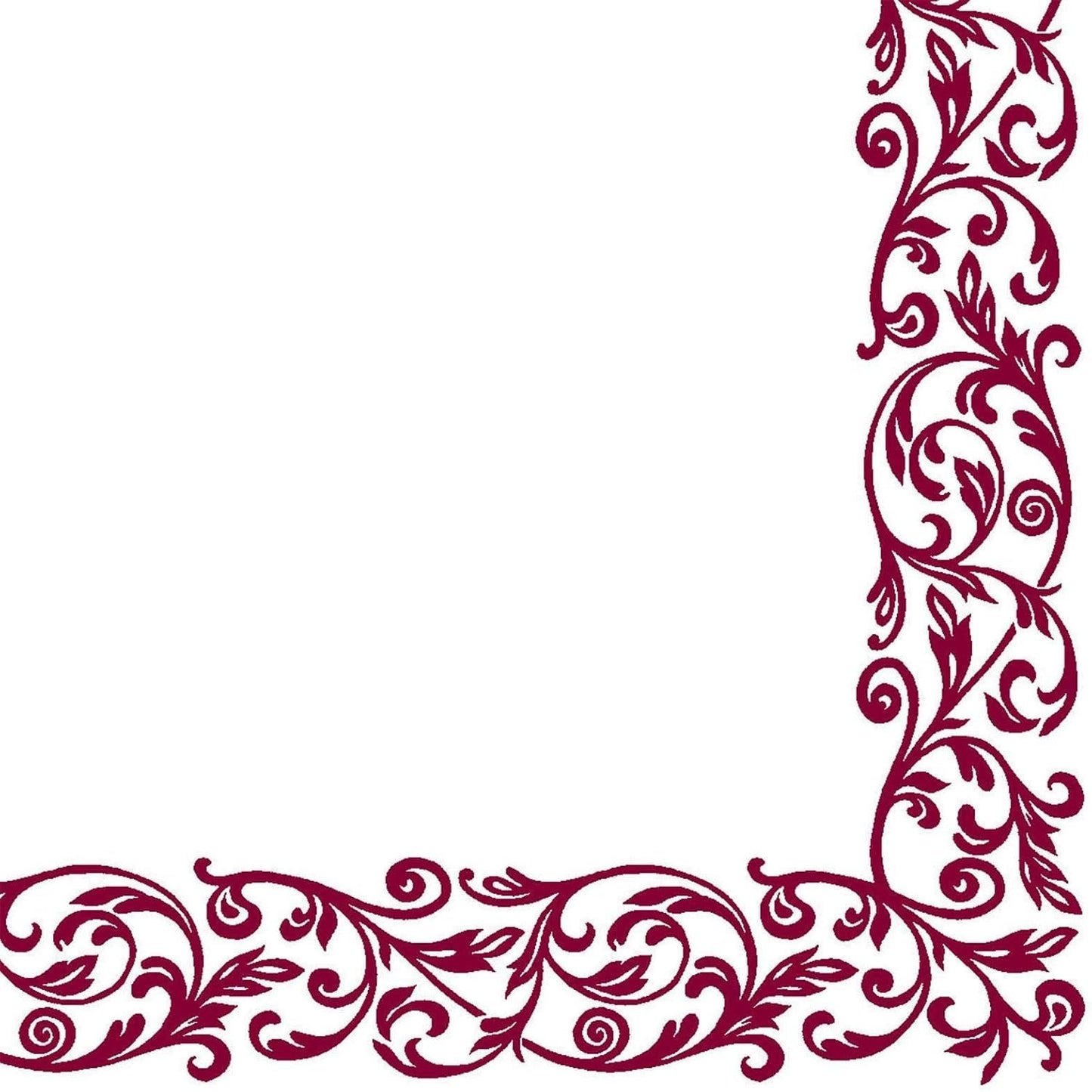 Shoptoria Rob Bordo șervețele roșu închis cu model ornamental - decorațiuni de masă / nuntă - 50 X șervețele de împăturit, 40 X 40 cm