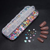 7 Boxen Strasssteine Nägel, Kit De Nail Art Strass Nagelglitzer Pailletten Nagel-Edelsteinen Kristalle Perlen Diamanten Metall Nieten Für DIY Dekoration Nageldesign (Mehrfarbig)