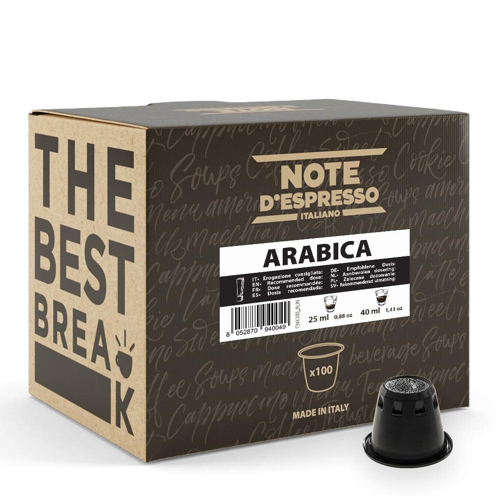 Arabica Coffee Capsules Nespresso Compatible 5.6g x 100 capsules