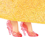 Jucărie Mattel Disney Princess, Păpușă la modă Belle articulată cu haine și accesorii strălucitoare, inspirată din filmul Disney, cadou pentru copii, HLW11