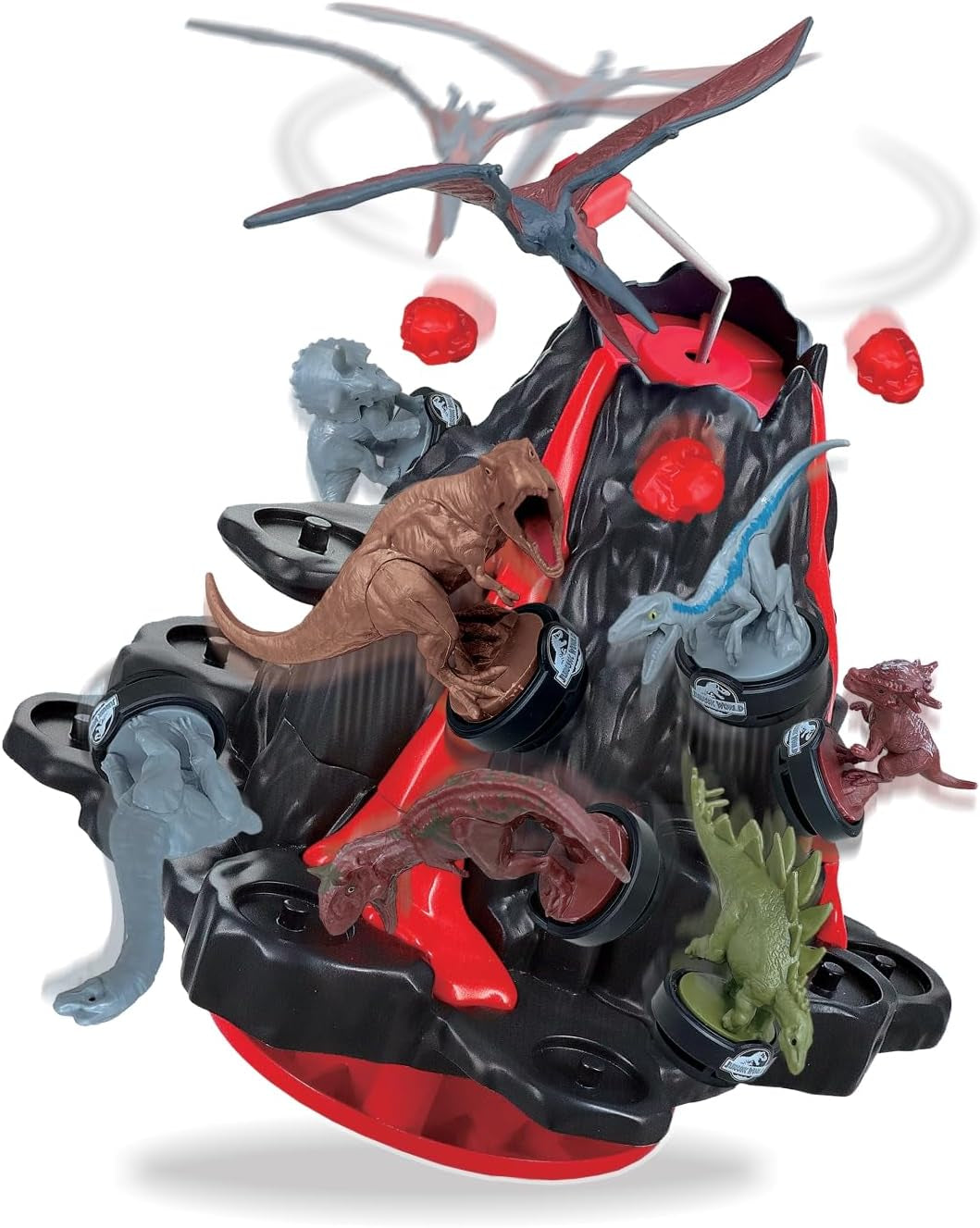 EPOCH Games - Jurassic World Vulcanul Tremurător, 7509, Jucărie Dinozaur, Joc de Societate pentru Copii cu Vârsta de 4 Ani și Peste