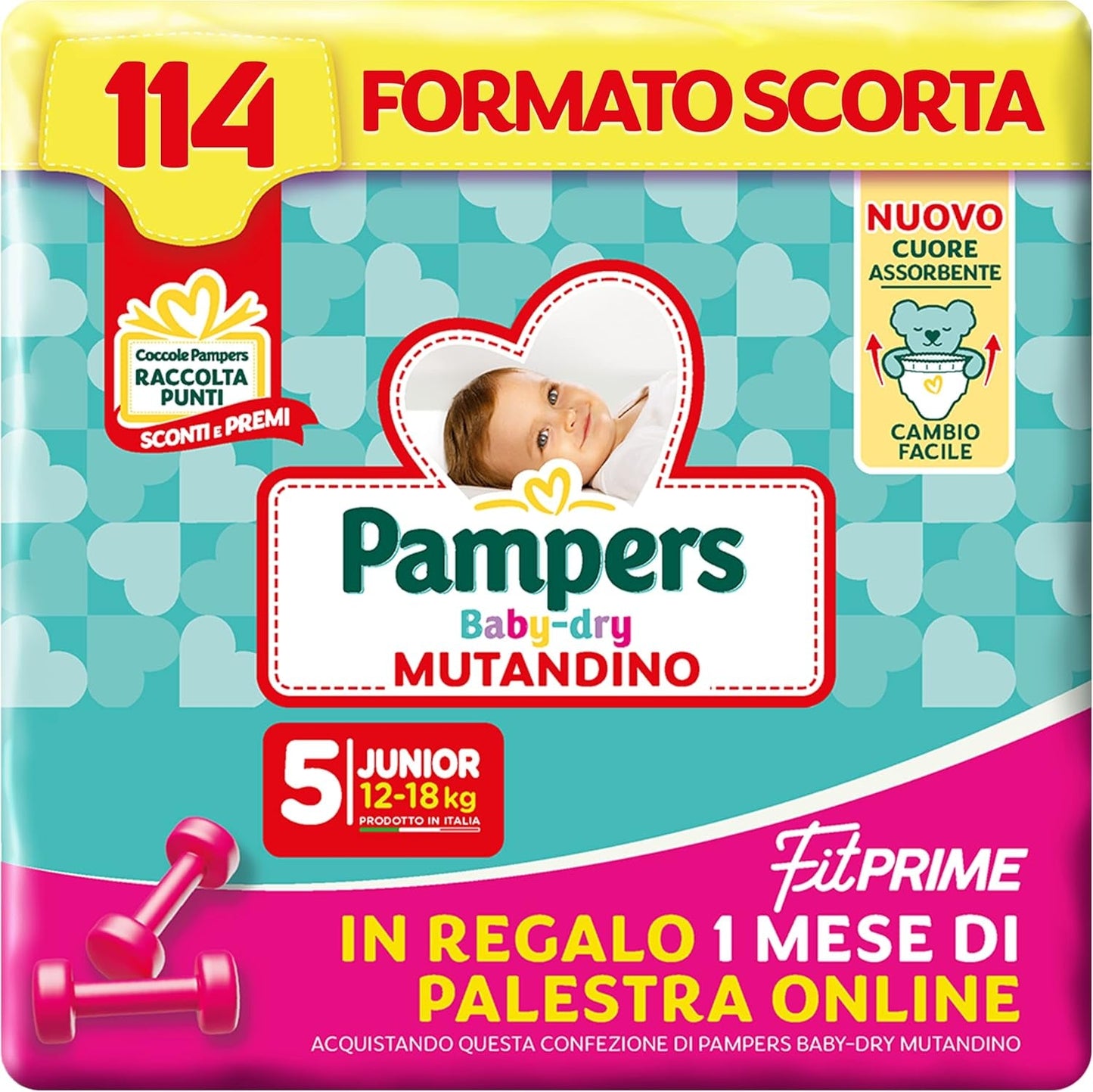 Scutece Pampers Baby Dry Pants și Fit Prime Maxi, mărimea 138, mărimea 4 (8-15 kg), 1 lună gratuită online la sală