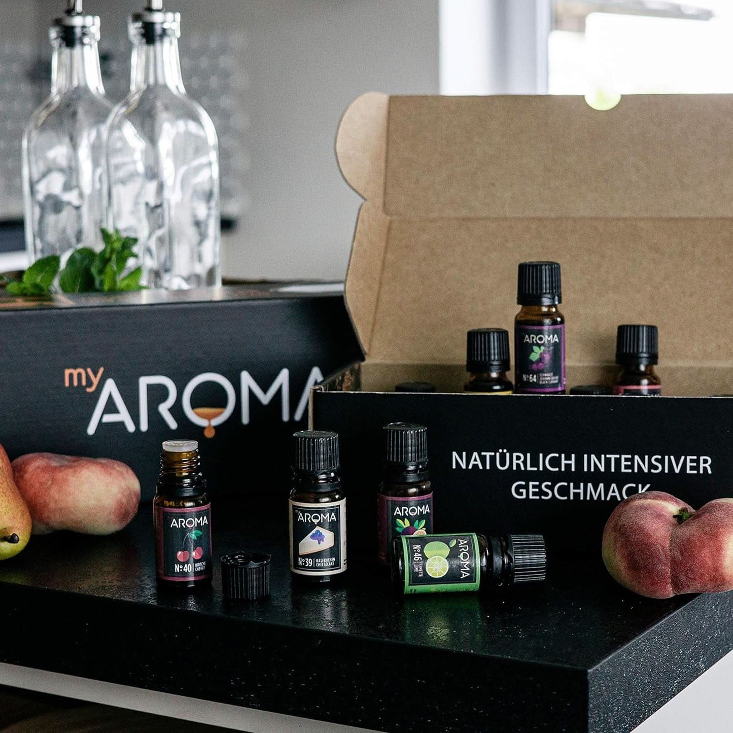 Myaroma | Set: Forest & Meadow - Aromă naturală pură cu aromă de fructe și aromă de fructe (5 x 10 ml) | Fără zahăr și neîndulcit Indulcitori Naty Shop