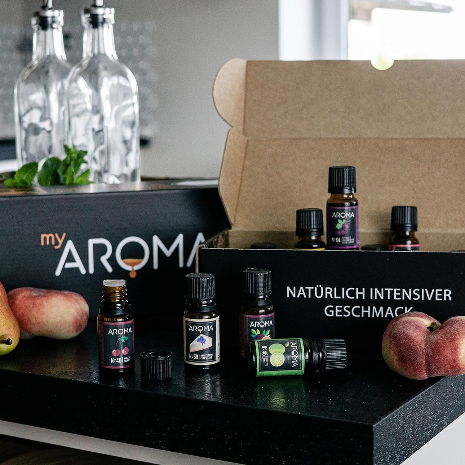 Myaroma | Set: Forest & Meadow - Aromă naturală pură cu aromă de fructe și aromă de fructe (5 x 10 ml) | Fără zahăr și neîndulcit Indulcitori Naty Shop