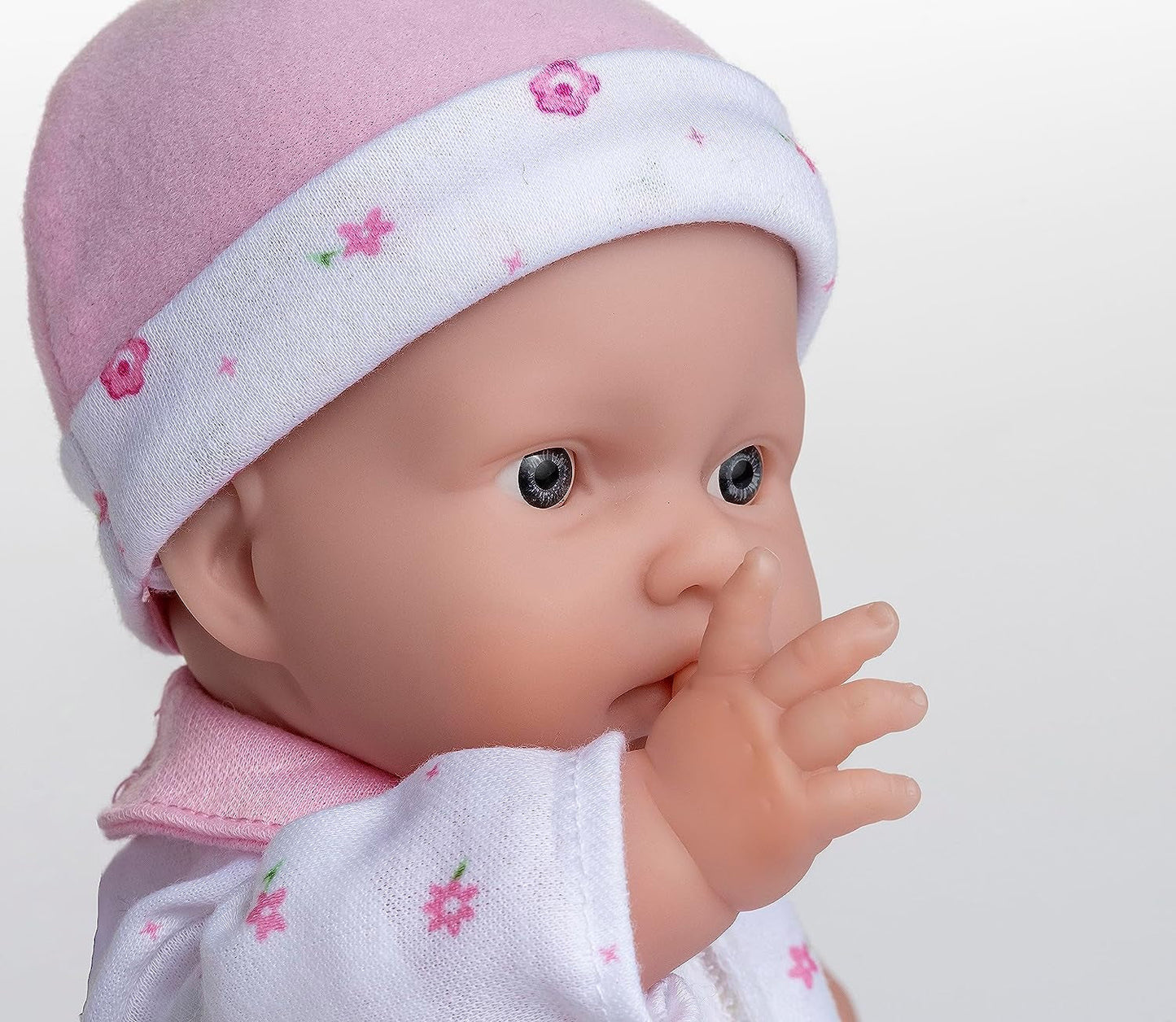 JC Toys La Baby Kaukasisches Babypuppen-Set - Weiche 28 cm Babypuppe, Waschbar, Abnehmbares rosa Outfit mit Hut, Decke & Schnuller, Für Kinder ab 12 Monaten