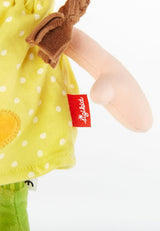 SIGIKID 39411 Păpușă mică moale pentru fete, jucărie pentru bebeluși, recomandată de la 6 luni, galbenă