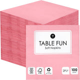 Table Kind 100 șervețele albe moi în pachet vrac, șervețele de înaltă calitate pentru petreceri, catering și uz zilnic, FSC, sustenabile și reciclabile, fabricate în UE | 2Ply | 33Cm