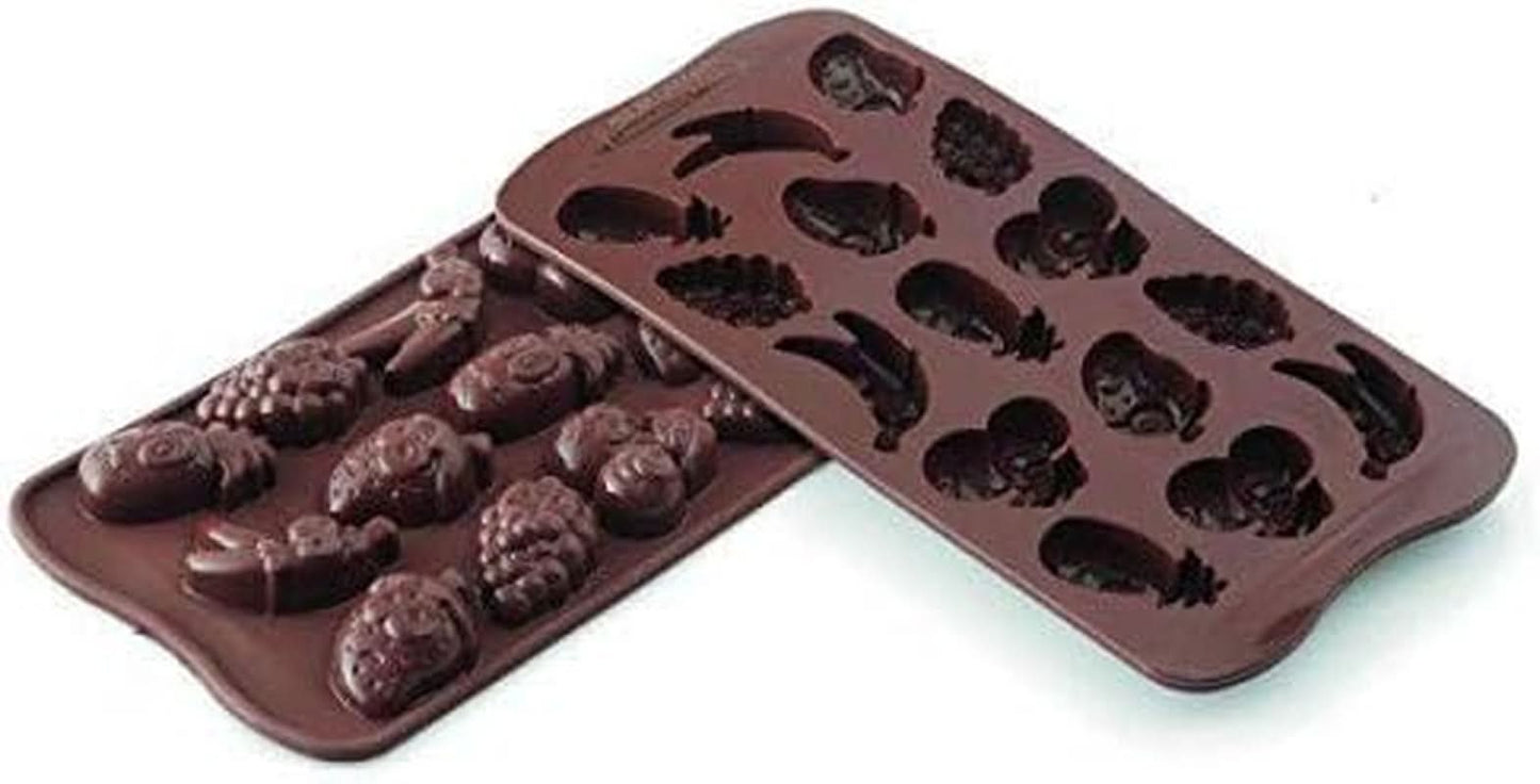 Forma Silicon Praline Silikomart Fructe 3.2 x 3.2 x H 1.5 cm, 10 ml, 15 cavitati (SCG32) Bucatarie Naty Shop