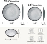 Set de tacâmuri din melamină, format din 24 de piese, pentru 4 persoane, set de farfurii pentru camping - tacâmuri pentru exterior și interior
