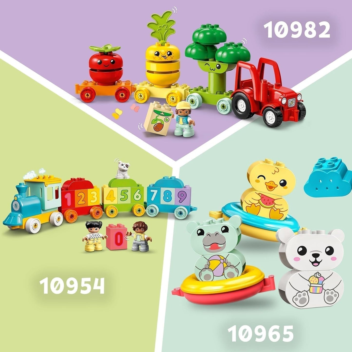 Tren de animale LEGO DUPLO, jucărie tren cu roți, figuri creative de animale de construit și reconstruit, jucărie educativă pentru copii mici, cadou de ziua de naștere pentru fete și băieți iubitori de animale de la 1½ ani 10412 Seturi de constructie Besuche den LEGO-Store