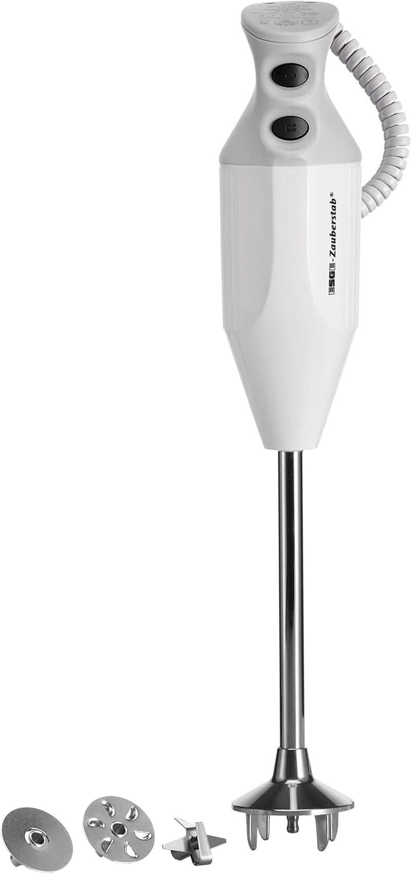ESGE Zauberstab P 200 Profi, Stabmixer Weiß Inkl. Zubehör, Bis Zu 17.000 U/Min, 90860, Weiß/Grau Bucatarie Naty Shop