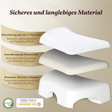 SAHEYER Pernă pentru dormit lateral cu braț, pernă ortopedică ergonomică, pernă din spumă de memorie pentru gât și umăr, pernă pentru gât cu brațe multiangulare pentru multe poziții de dormit (alb) Perne ortopedice cervicale Naty Shop
