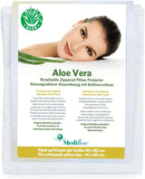 Mediflow 5223 Pernă de apă cu acțiune Aloe Vera, pernă ortopedică pentru susținerea coloanei vertebrale cervicale, 40X80 cm, alb, 1 bucată (1 pachet) Perne standard Naty Shop