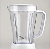 Girmi FR46 Elektrischer Mixer, 1,5 Liter, 2 Geschwindigkeiten Mit Pulse-Funktion, 4 Edelstahlklingen, Messbecherdeckel, Messbecher Mit Skala, Sicherheitseinrichtung, Weiß/Rot Bucatarie Naty Shop