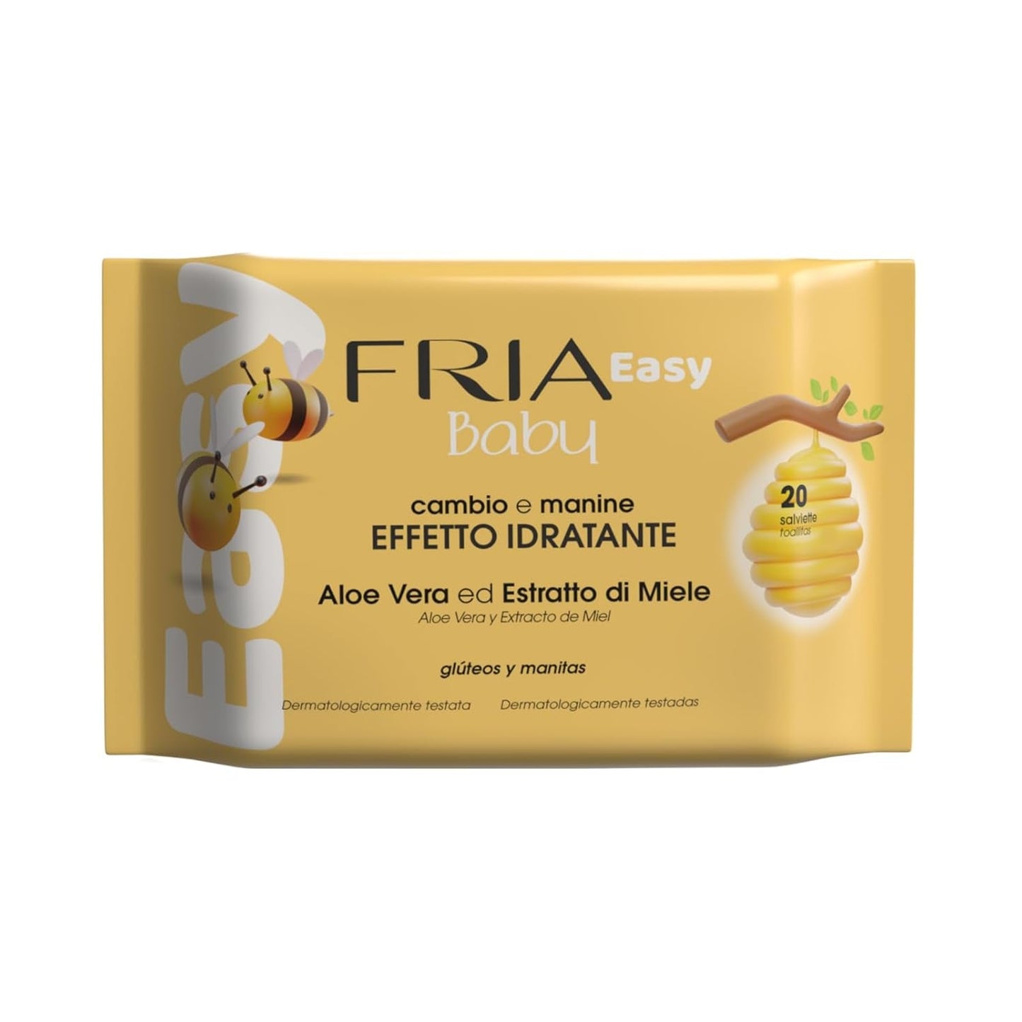 Șervețele umede Easy Baby, cu aloe vera și extract de miere cu efect hidratant pentru piele, testate dermatologic, pachet de 330 de șervețele