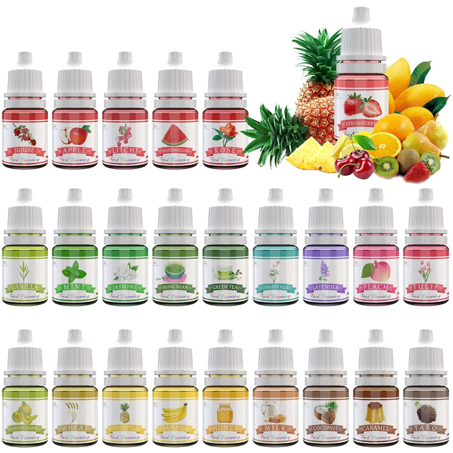 Set 24 arome alimentare concentrate, 24 x 6 ml Arome Naty Shop Default Title
